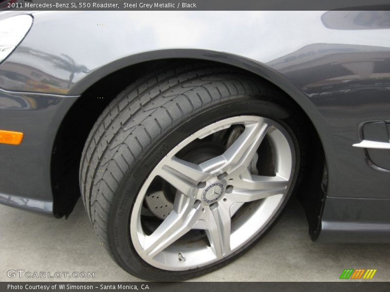 Steel Grey Metallic / Black 2011 Mercedes-Benz SL 550 Roadster