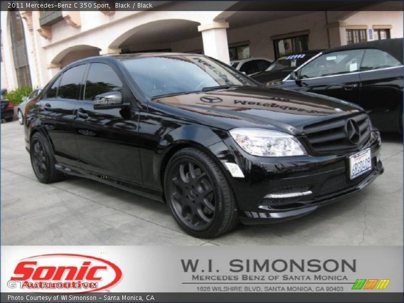 Black / Black 2011 Mercedes-Benz C 350 Sport