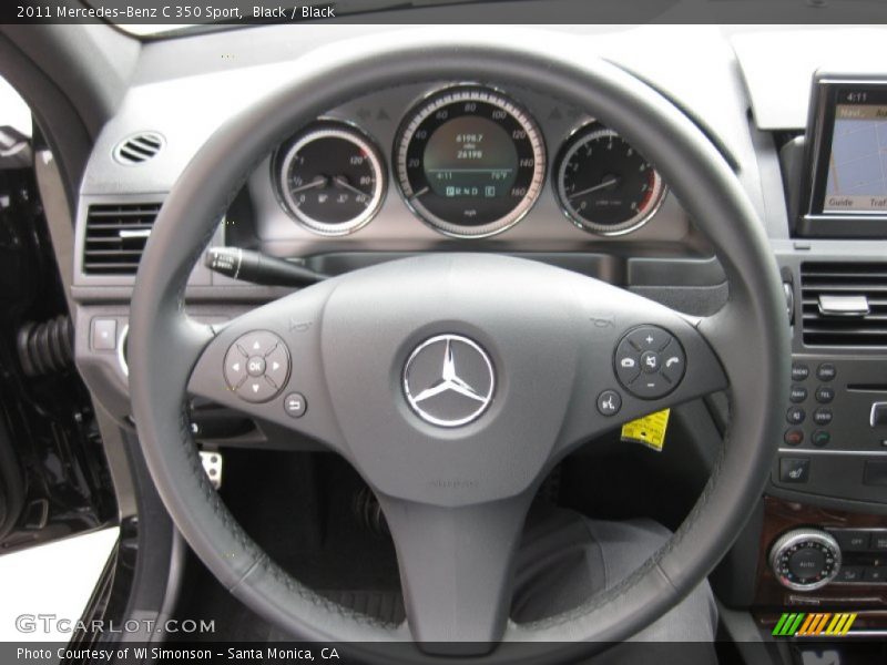 Black / Black 2011 Mercedes-Benz C 350 Sport