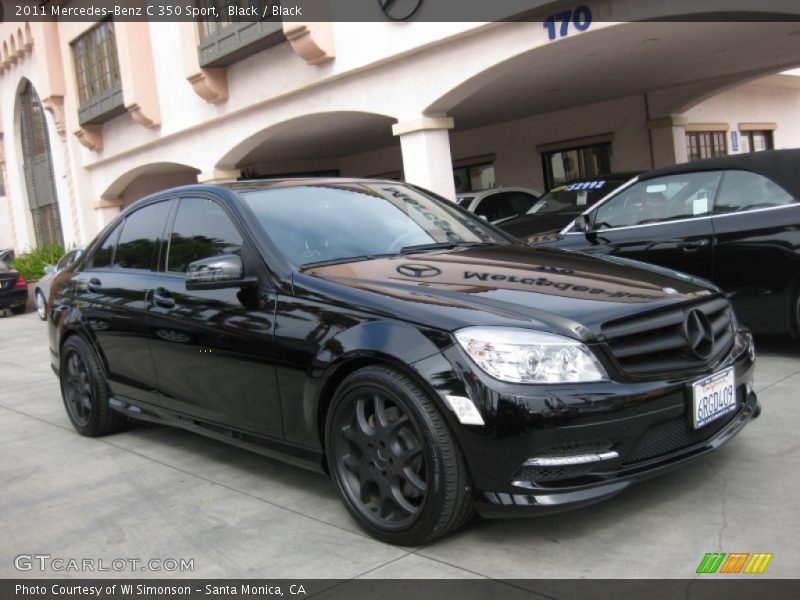 Black / Black 2011 Mercedes-Benz C 350 Sport