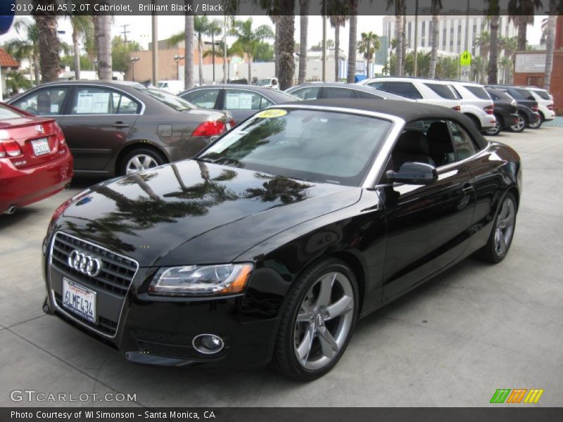 Brilliant Black / Black 2010 Audi A5 2.0T Cabriolet