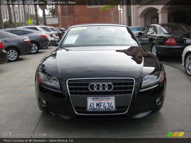 Brilliant Black / Black 2010 Audi A5 2.0T Cabriolet