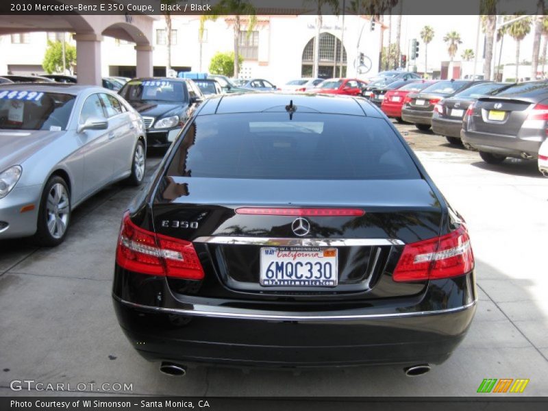 Black / Black 2010 Mercedes-Benz E 350 Coupe