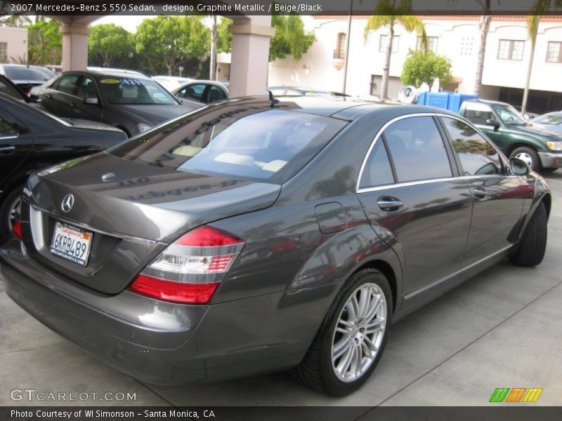 designo Graphite Metallic / Beige/Black 2007 Mercedes-Benz S 550 Sedan