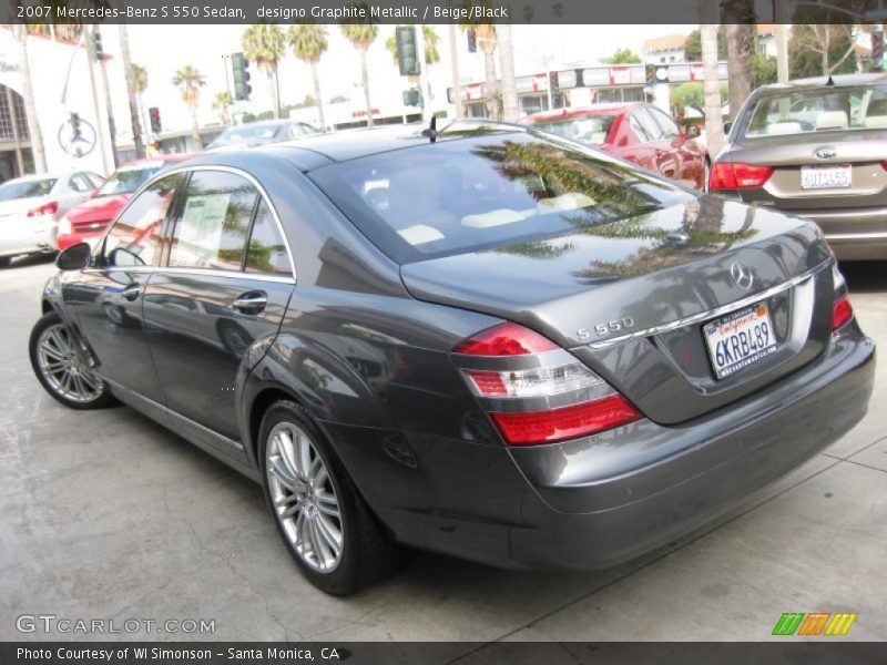 designo Graphite Metallic / Beige/Black 2007 Mercedes-Benz S 550 Sedan