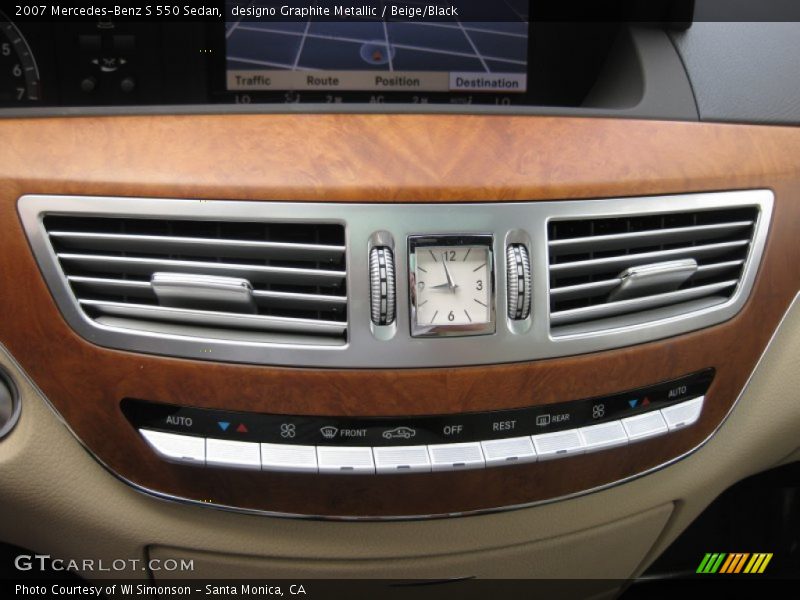 designo Graphite Metallic / Beige/Black 2007 Mercedes-Benz S 550 Sedan