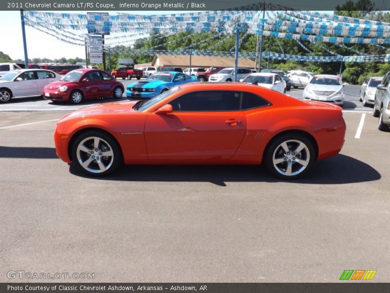 Inferno Orange Metallic / Black 2011 Chevrolet Camaro LT/RS Coupe