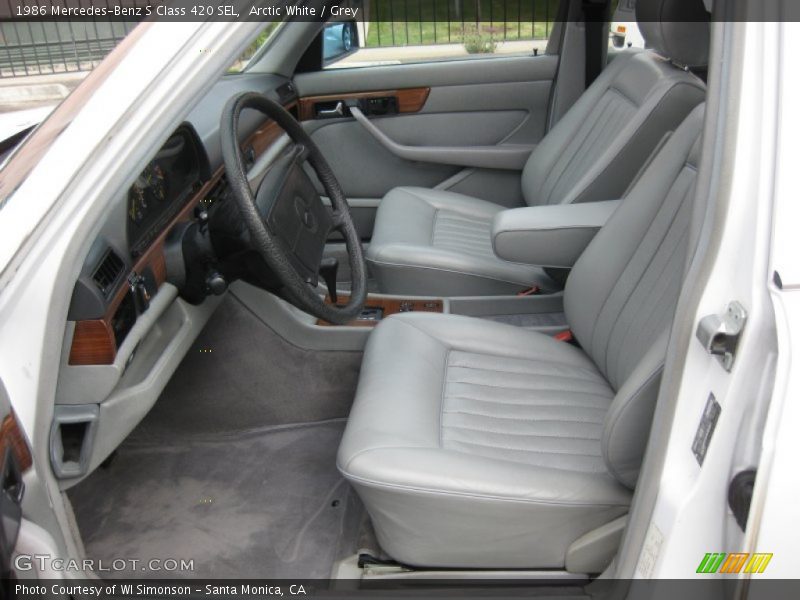  1986 S Class 420 SEL Grey Interior