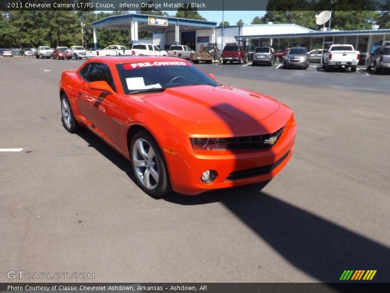 Inferno Orange Metallic / Black 2011 Chevrolet Camaro LT/RS Coupe