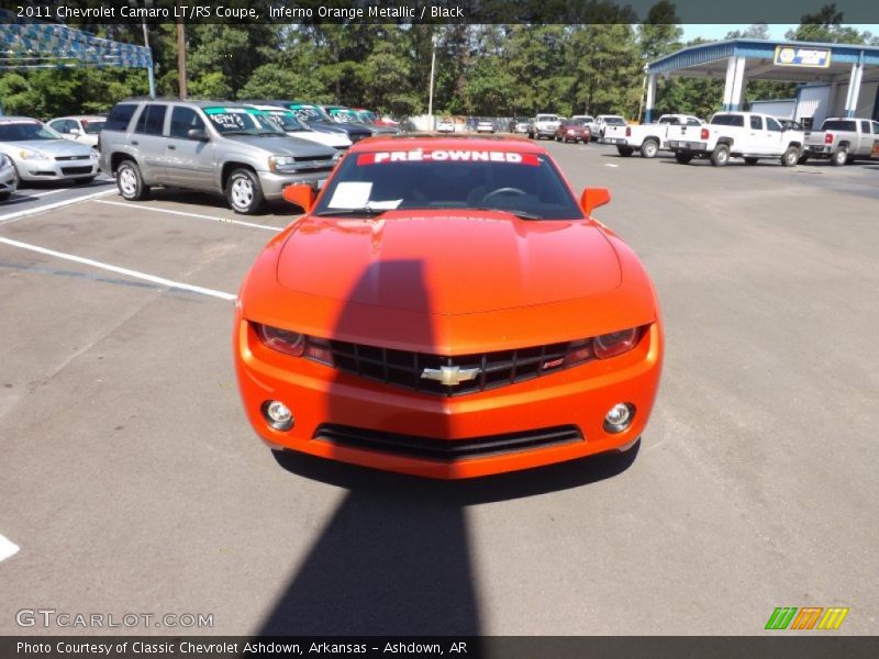 Inferno Orange Metallic / Black 2011 Chevrolet Camaro LT/RS Coupe