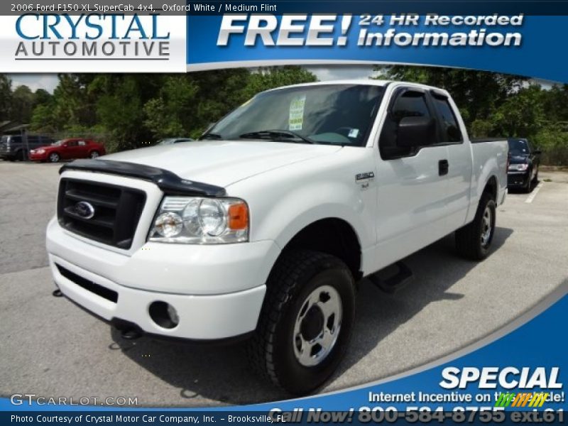 Oxford White / Medium Flint 2006 Ford F150 XL SuperCab 4x4