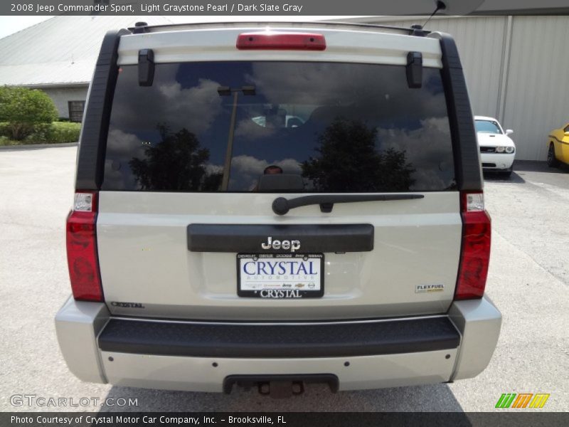 Light Graystone Pearl / Dark Slate Gray 2008 Jeep Commander Sport