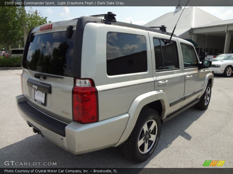 Light Graystone Pearl / Dark Slate Gray 2008 Jeep Commander Sport