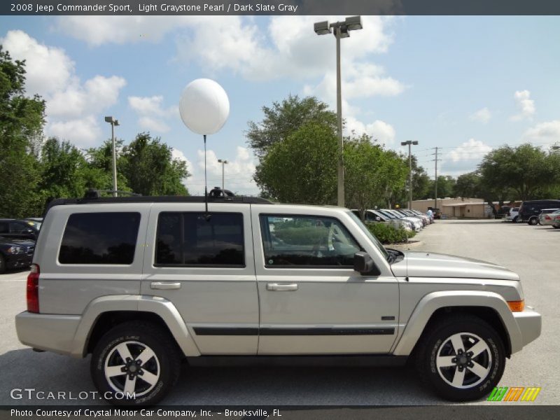 Light Graystone Pearl / Dark Slate Gray 2008 Jeep Commander Sport