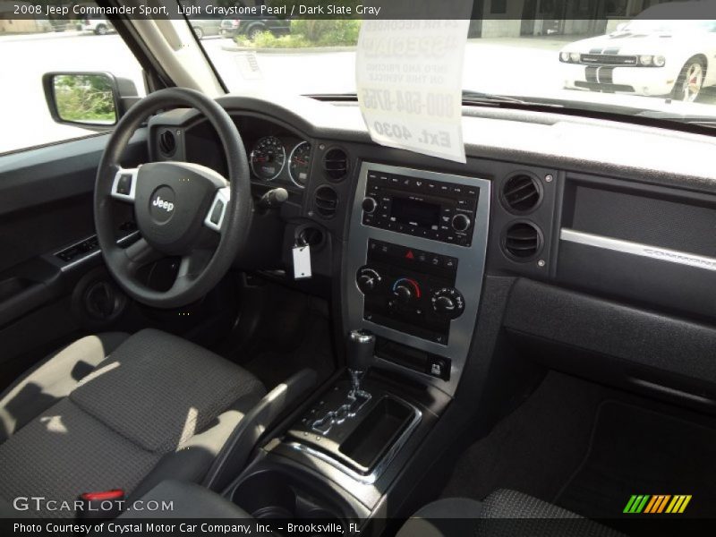 Light Graystone Pearl / Dark Slate Gray 2008 Jeep Commander Sport