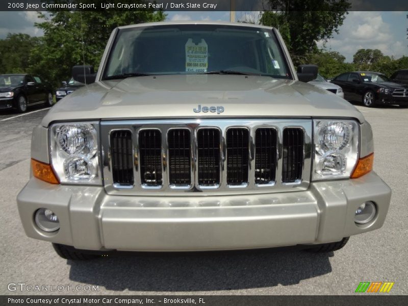 Light Graystone Pearl / Dark Slate Gray 2008 Jeep Commander Sport
