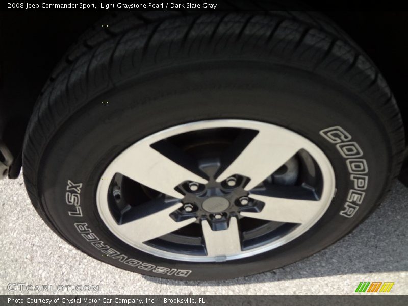 Light Graystone Pearl / Dark Slate Gray 2008 Jeep Commander Sport