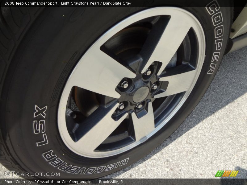 Light Graystone Pearl / Dark Slate Gray 2008 Jeep Commander Sport