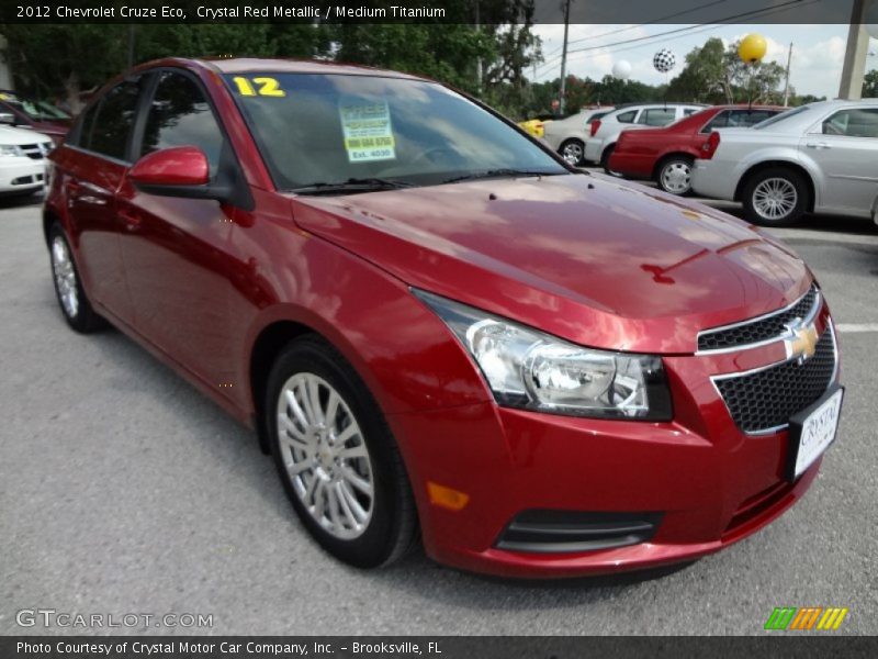 Crystal Red Metallic / Medium Titanium 2012 Chevrolet Cruze Eco