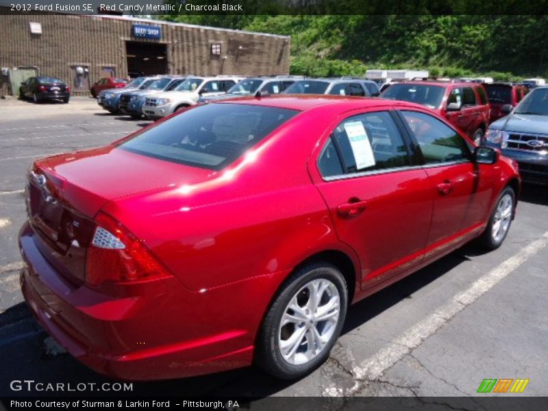 Red Candy Metallic / Charcoal Black 2012 Ford Fusion SE