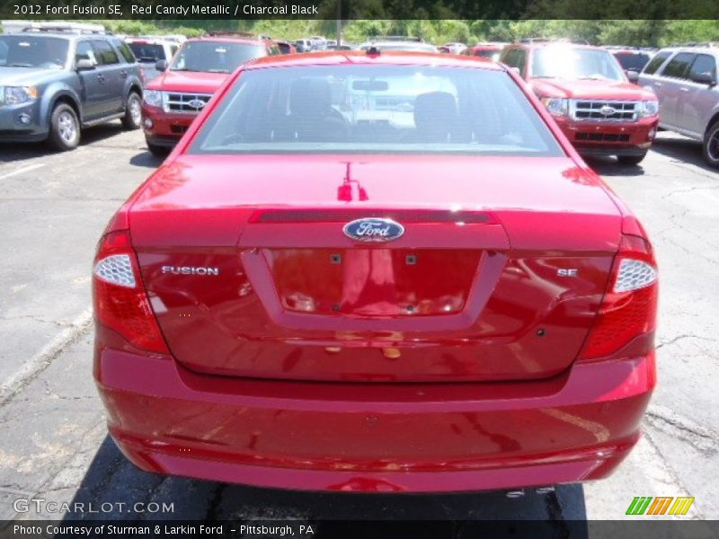 Red Candy Metallic / Charcoal Black 2012 Ford Fusion SE