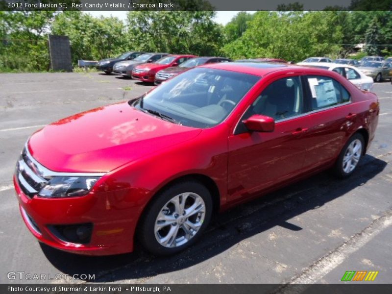 Red Candy Metallic / Charcoal Black 2012 Ford Fusion SE