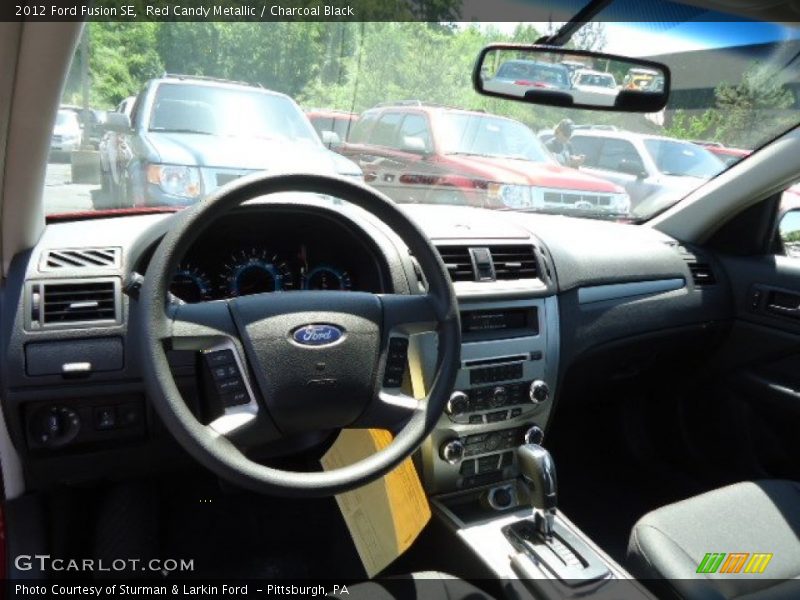 Red Candy Metallic / Charcoal Black 2012 Ford Fusion SE