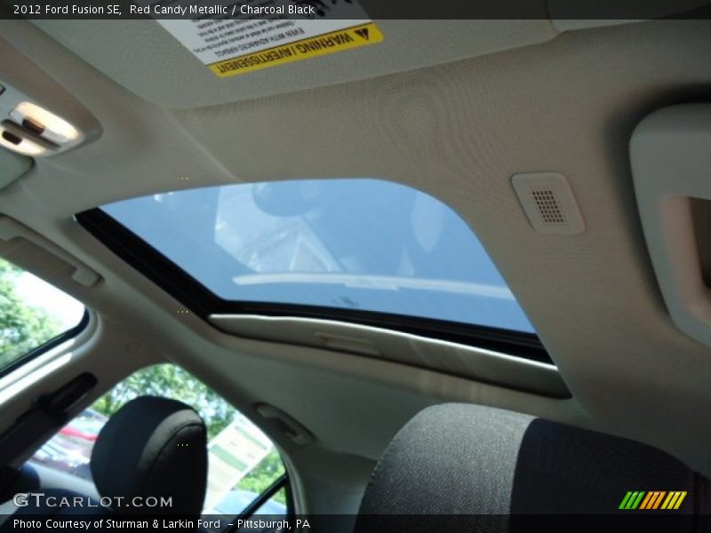 Red Candy Metallic / Charcoal Black 2012 Ford Fusion SE
