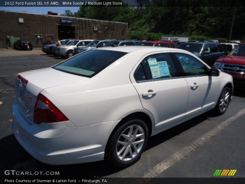 White Suede / Medium Light Stone 2012 Ford Fusion SEL V6 AWD