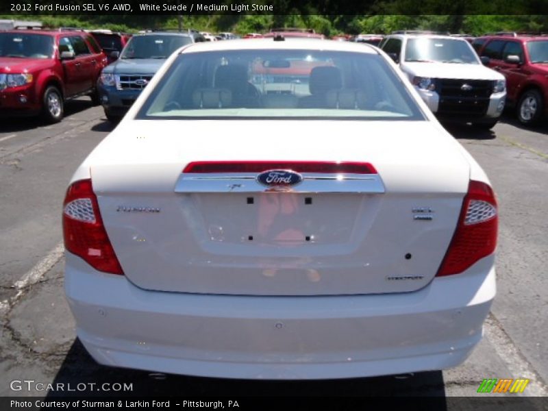 White Suede / Medium Light Stone 2012 Ford Fusion SEL V6 AWD