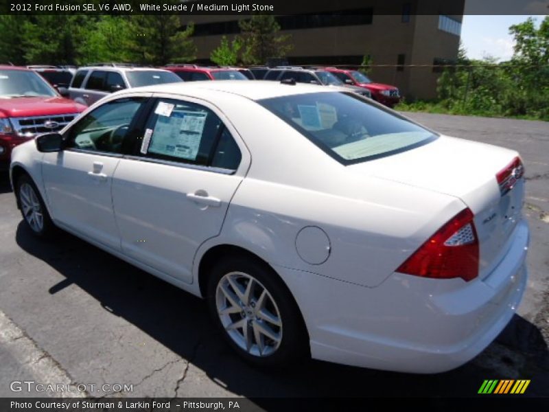 White Suede / Medium Light Stone 2012 Ford Fusion SEL V6 AWD