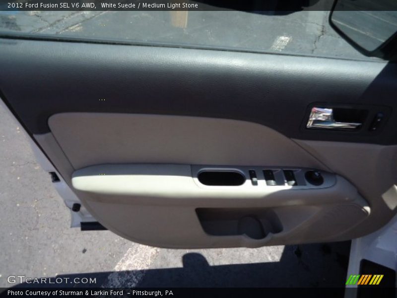White Suede / Medium Light Stone 2012 Ford Fusion SEL V6 AWD