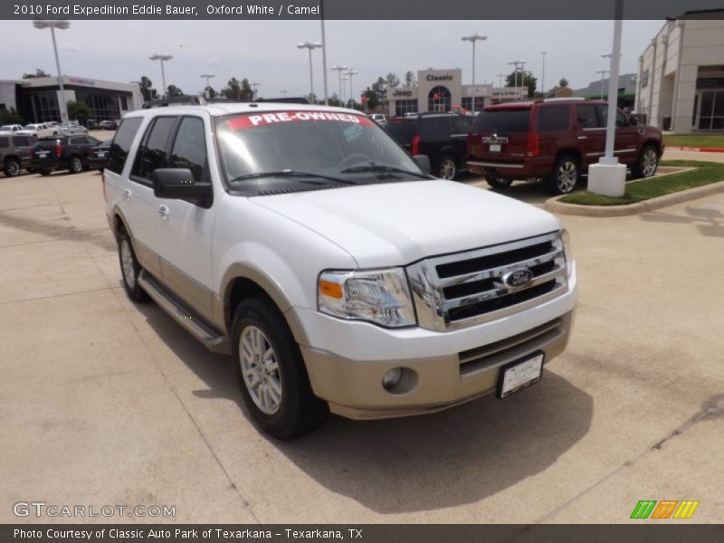 Oxford White / Camel 2010 Ford Expedition Eddie Bauer