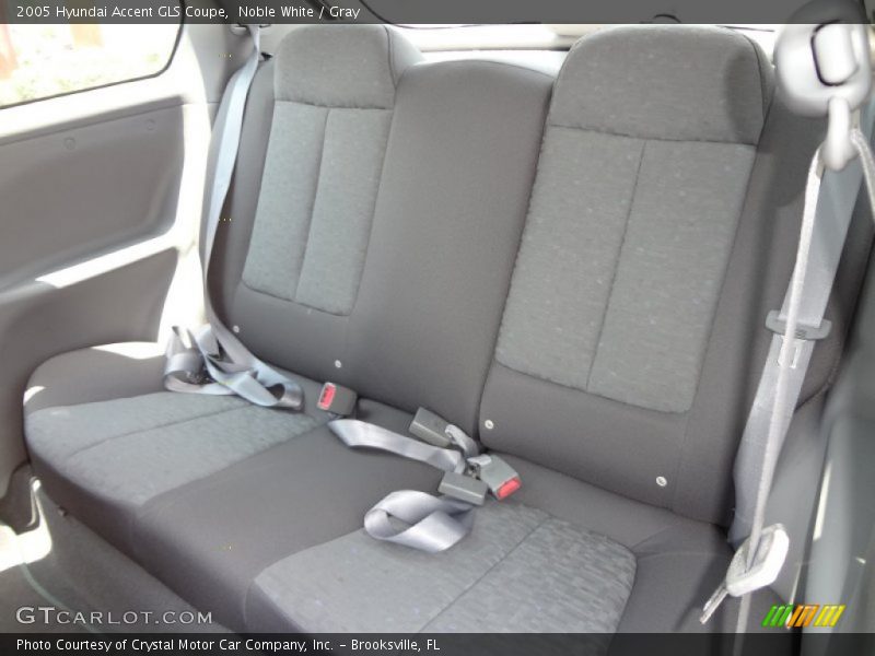 Noble White / Gray 2005 Hyundai Accent GLS Coupe