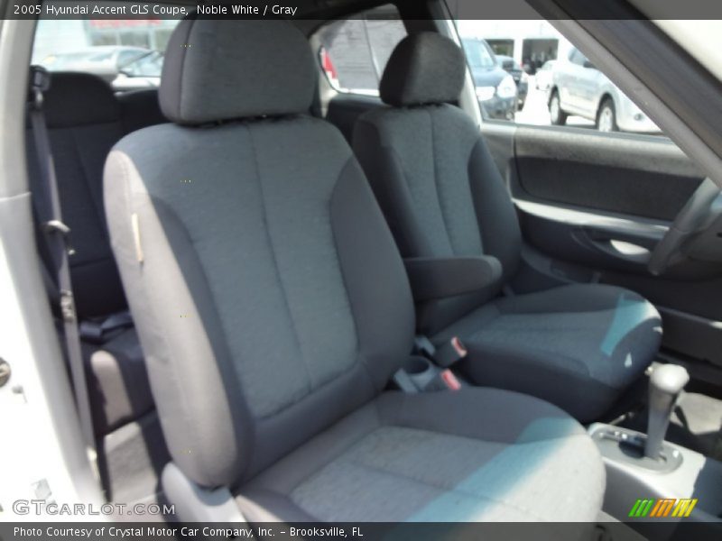 Noble White / Gray 2005 Hyundai Accent GLS Coupe