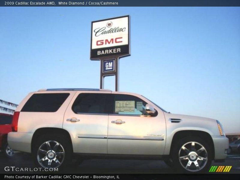 White Diamond / Cocoa/Cashmere 2009 Cadillac Escalade AWD