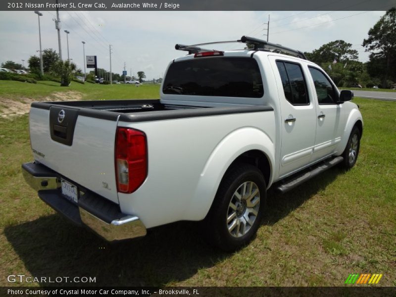 Avalanche White / Beige 2012 Nissan Frontier SL Crew Cab