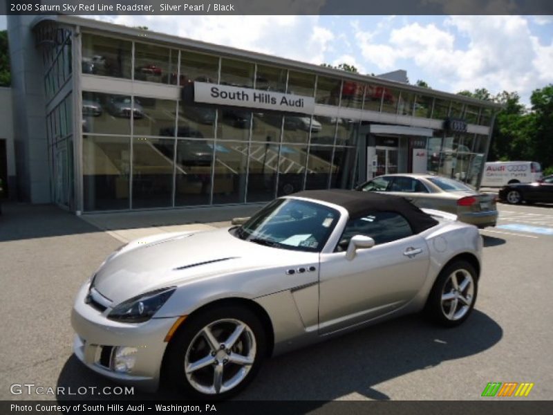 Silver Pearl / Black 2008 Saturn Sky Red Line Roadster