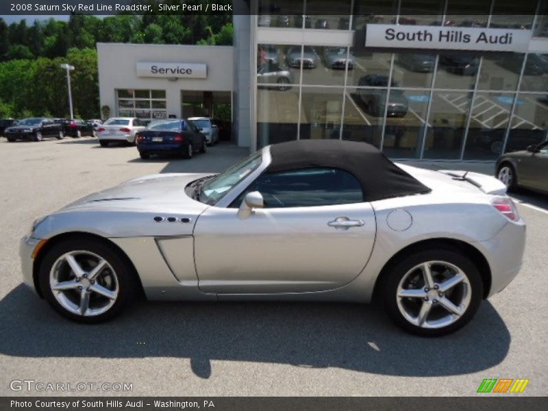 Silver Pearl / Black 2008 Saturn Sky Red Line Roadster
