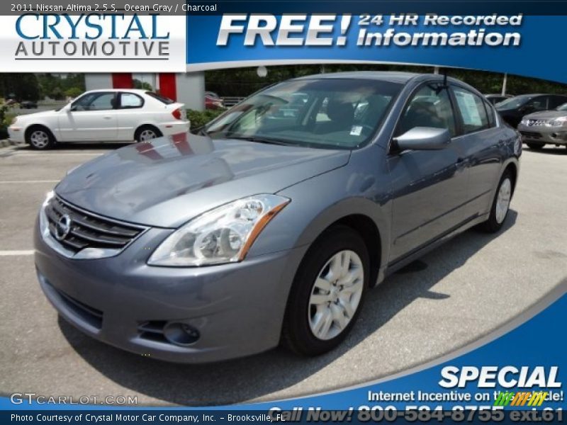 Ocean Gray / Charcoal 2011 Nissan Altima 2.5 S