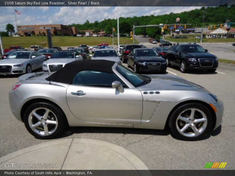 Silver Pearl / Black 2008 Saturn Sky Red Line Roadster