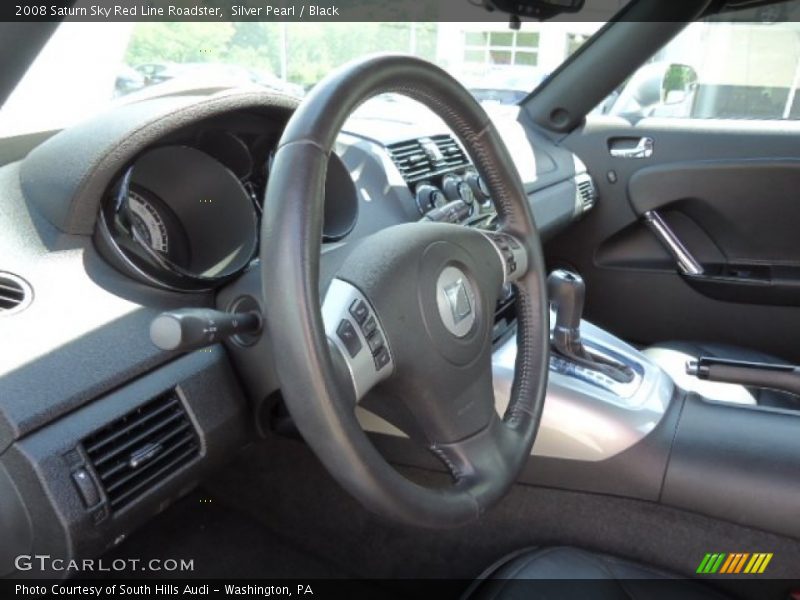 Silver Pearl / Black 2008 Saturn Sky Red Line Roadster