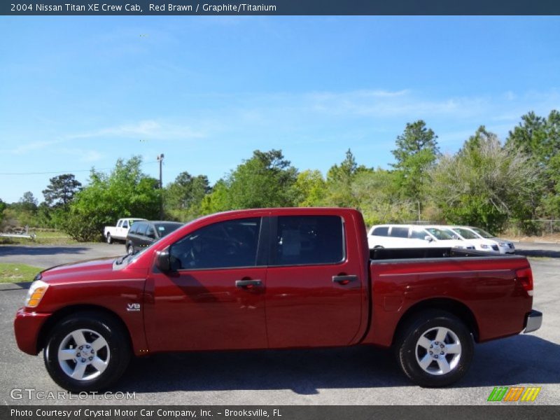 Red Brawn / Graphite/Titanium 2004 Nissan Titan XE Crew Cab