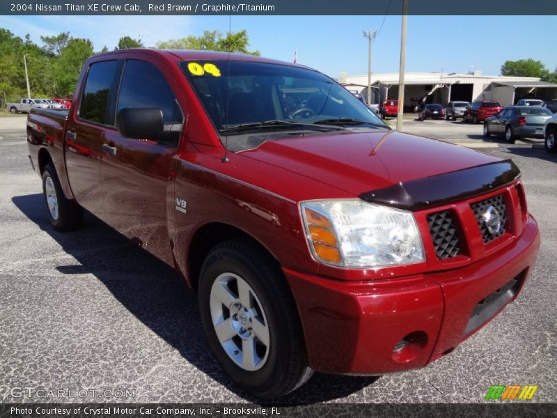 Red Brawn / Graphite/Titanium 2004 Nissan Titan XE Crew Cab