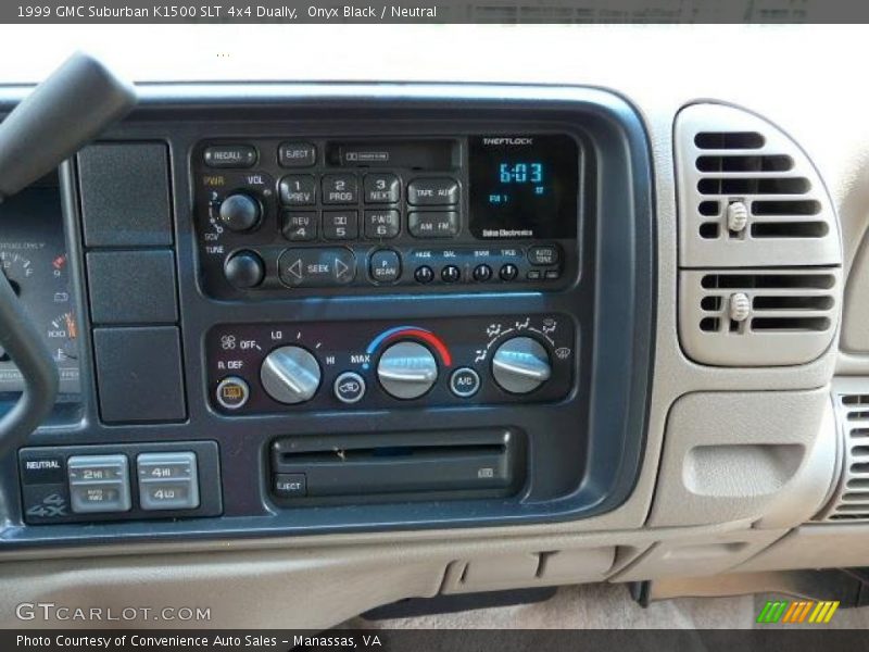 Controls of 1999 Suburban K1500 SLT 4x4 Dually