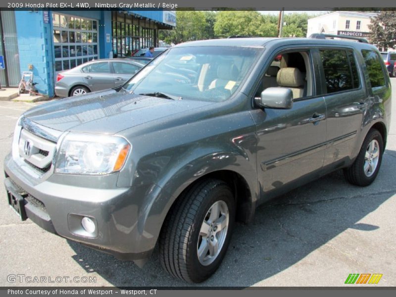 Nimbus Gray Metallic / Beige 2009 Honda Pilot EX-L 4WD