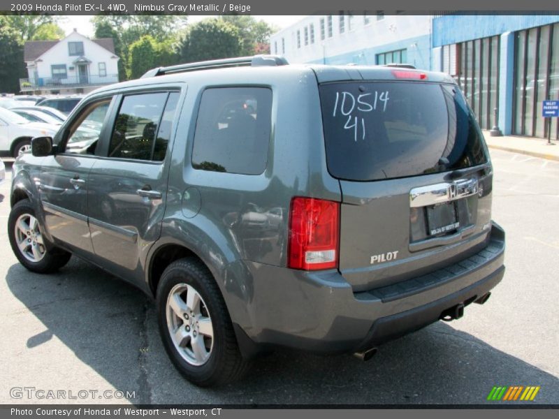 Nimbus Gray Metallic / Beige 2009 Honda Pilot EX-L 4WD
