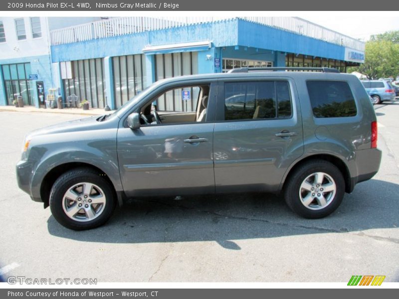 Nimbus Gray Metallic / Beige 2009 Honda Pilot EX-L 4WD