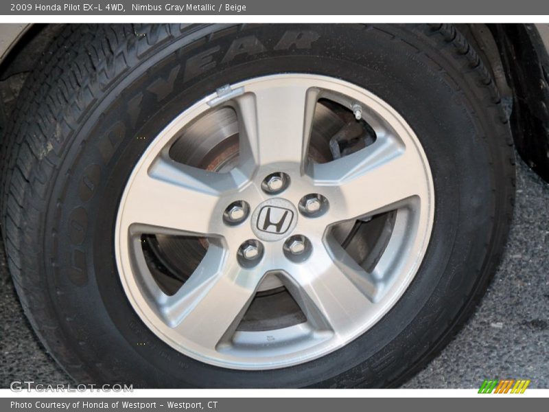 Nimbus Gray Metallic / Beige 2009 Honda Pilot EX-L 4WD