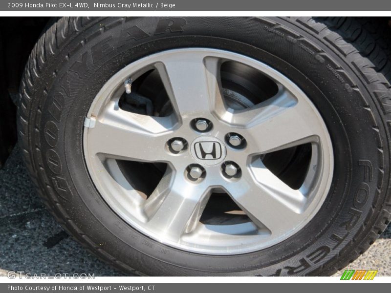 Nimbus Gray Metallic / Beige 2009 Honda Pilot EX-L 4WD